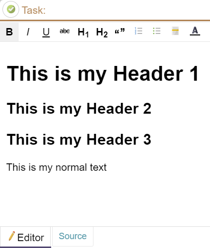 Header Examples